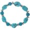 Earth's Jewels Semi-Precious Dyed Stabilized Green Turquoise Stretch Bracelets